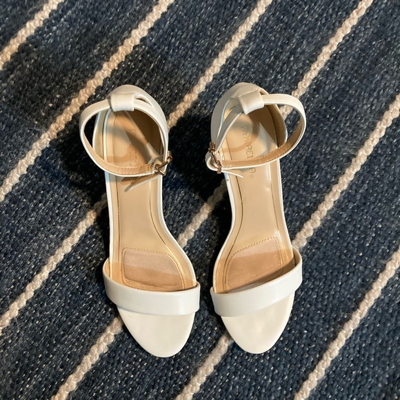 MARBELLA white ankle strap high heels - Picture 3 of 6